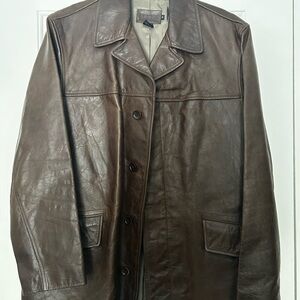 J. Crew Men's Brown Leather Jacket